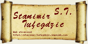 Stanimir Tufegdžić vizit kartica